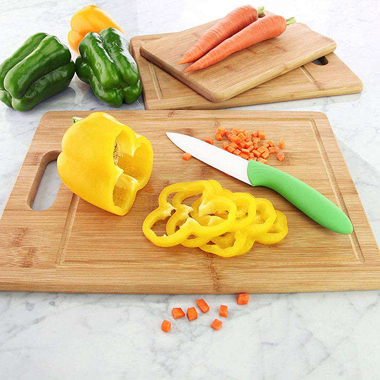 Eco-friendly Products 4-piece Set Reversible Bamboo Kitchen Cutting Board - Image 3