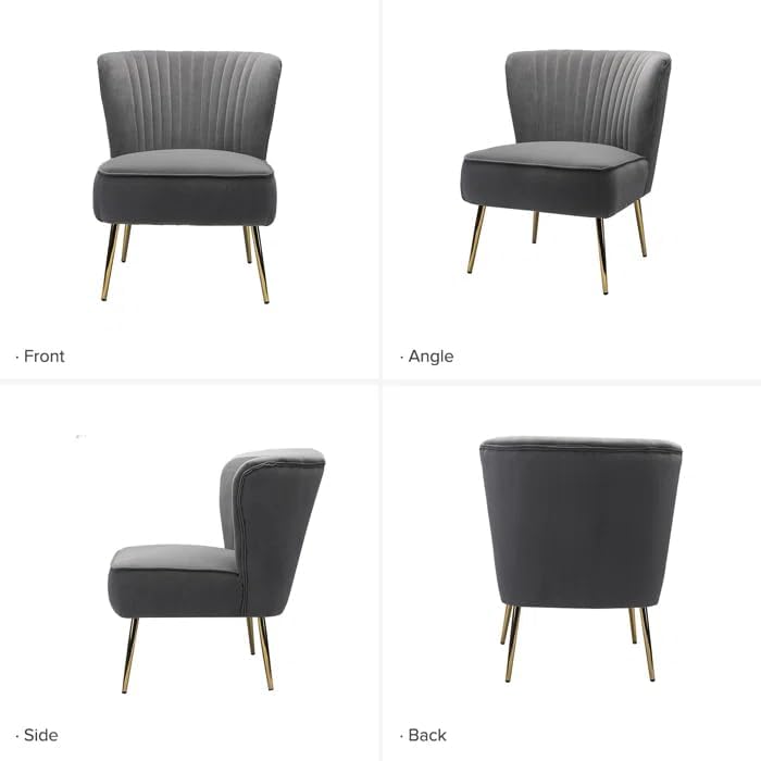 Modern Velvet Upholstered Accent Chair - Image 8