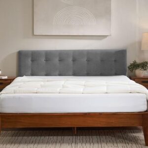 Solid Acacia Wood Bed Frame with Headboard