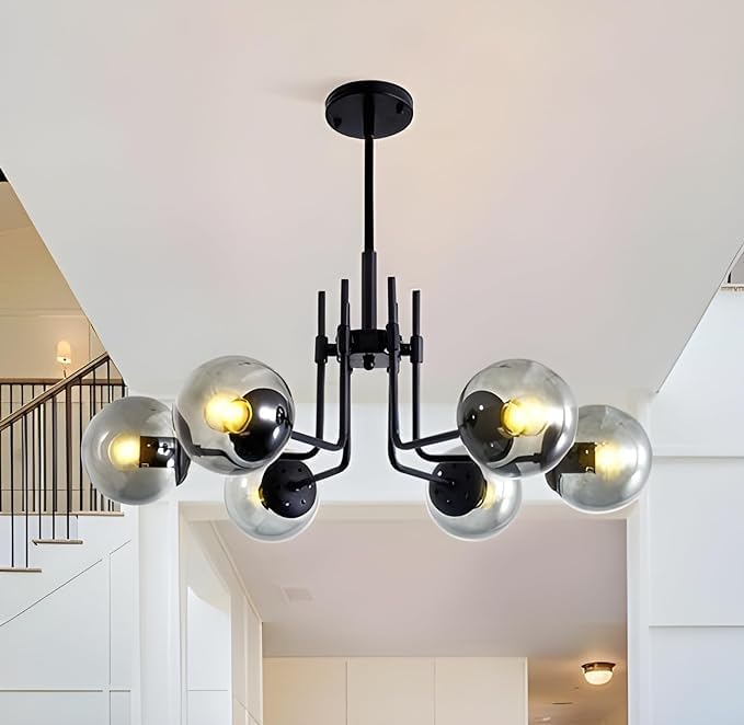 Hand-Blown Glass Pendant Chandelier (6-Light) - Image 6