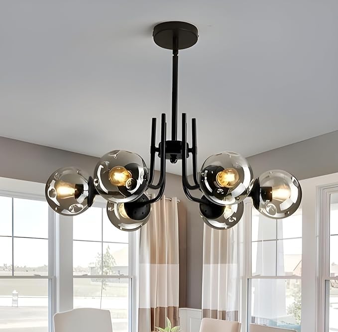 Hand-Blown Glass Pendant Chandelier (6-Light)