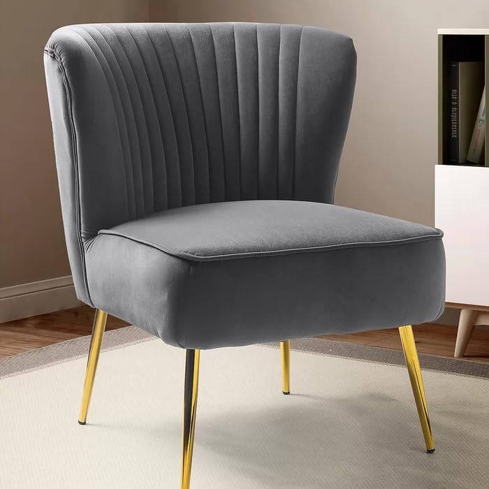 Modern Velvet Upholstered Accent Chair - Image 3