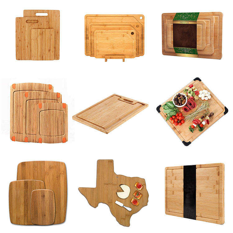 Eco-friendly Products 4-piece Set Reversible Bamboo Kitchen Cutting Board - Image 7