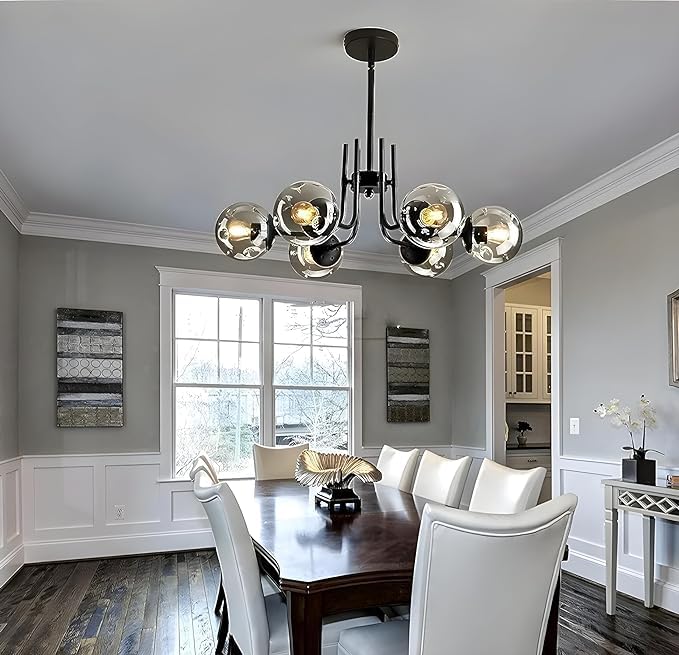 Hand-Blown Glass Pendant Chandelier (6-Light) - Image 5