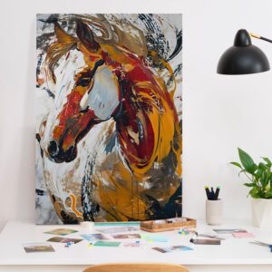 Large Abstract Texture Canvas Wall Art (48″ × 36″)