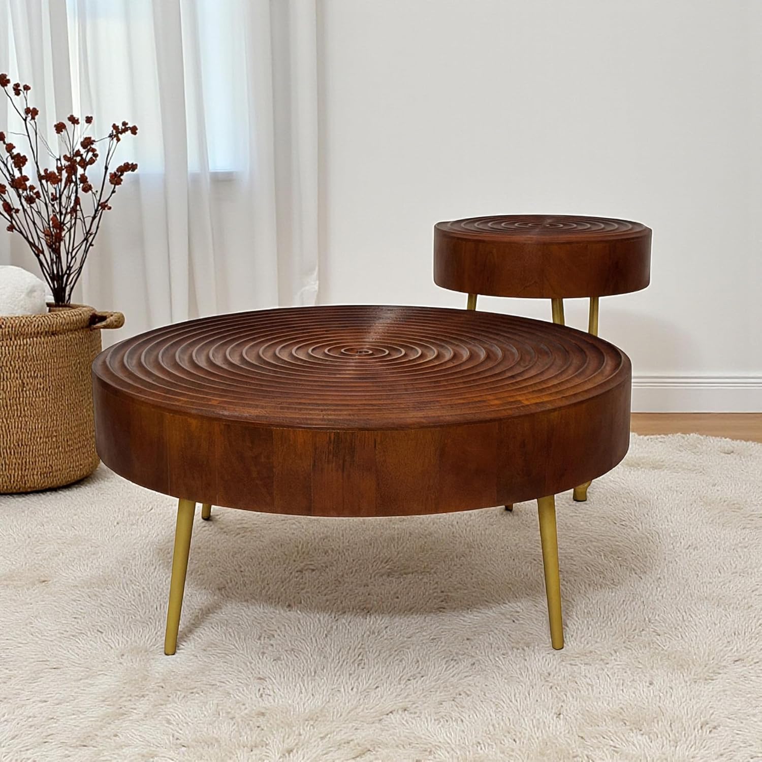 Premium Solid Ash Wood Coffee Table - Image 3